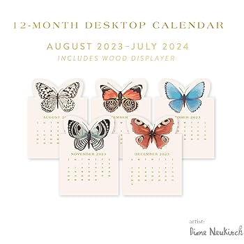 Amazon.com : Eccolo Desktop Calendar 2023-2024 - 6 Die Cut